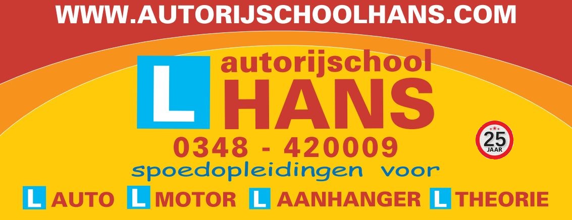 Autorijschool Hans 25 jaar